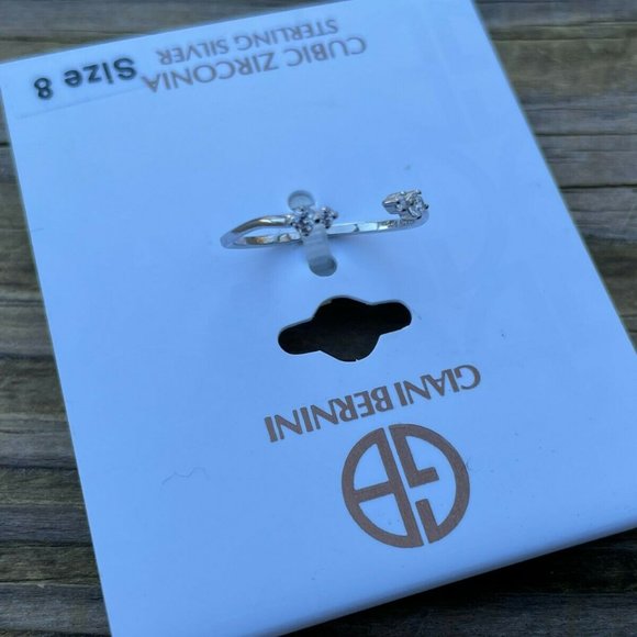 Giani Bernini Women Rings Sterling Silver Cubic Zirconia Rings Size 8 $40 - Picture 8 of 13